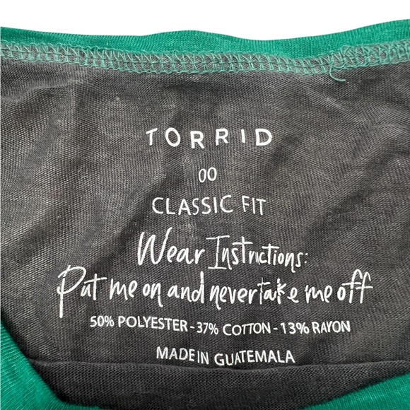 Torrid Gray and Teal Raglan Long Sleeve Top classic fit everyday wear - Picture 8 of 11